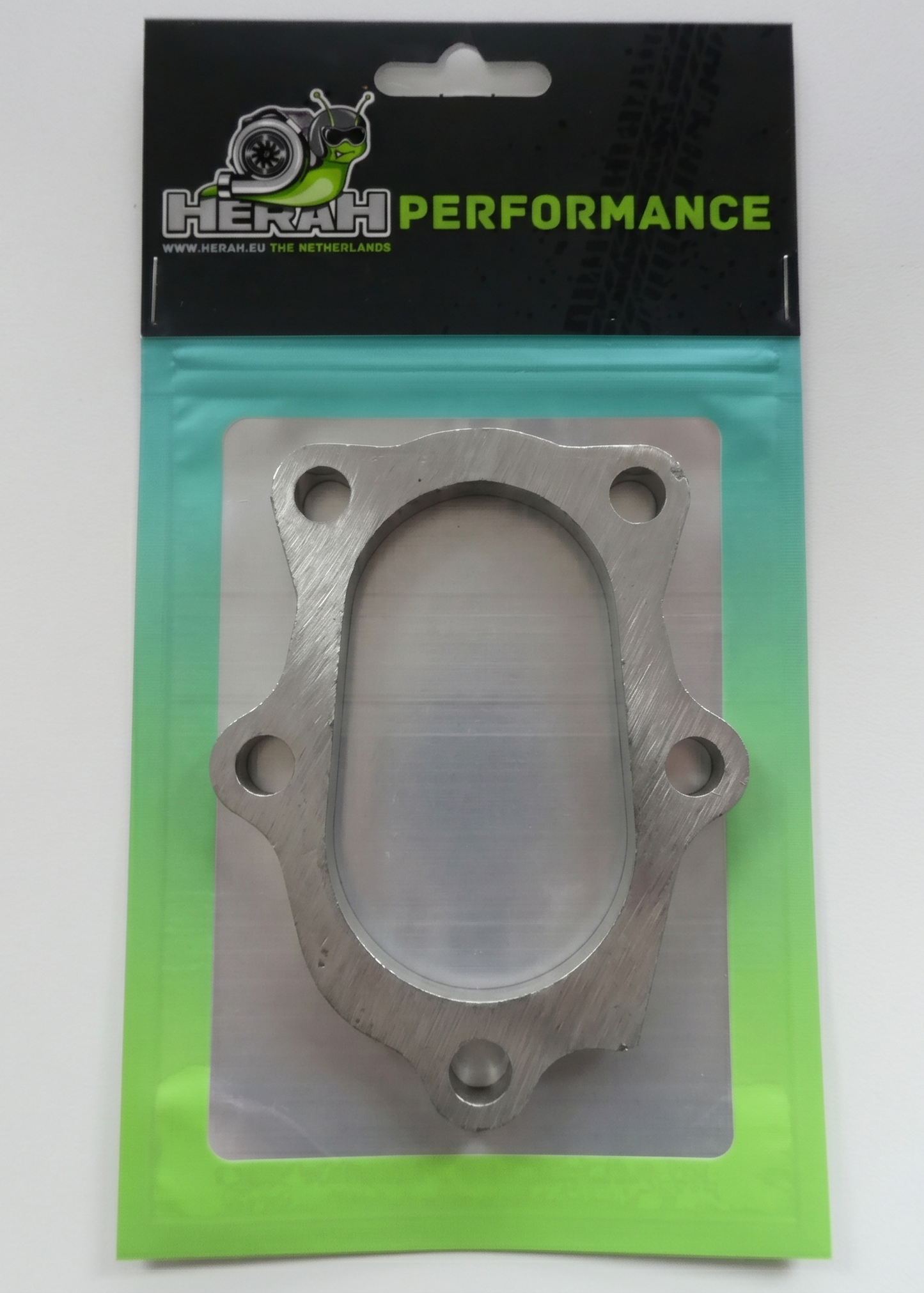 Flange on a Herah Performance packaging with a clear window
