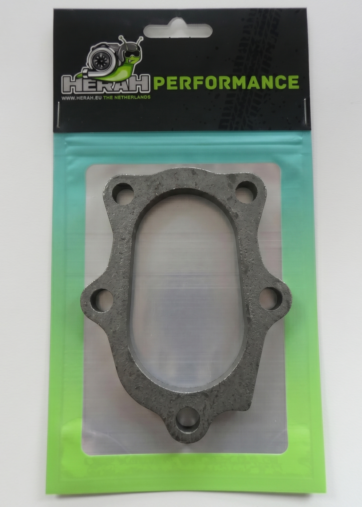 Flange on a Herah Performance packaging with a clear window