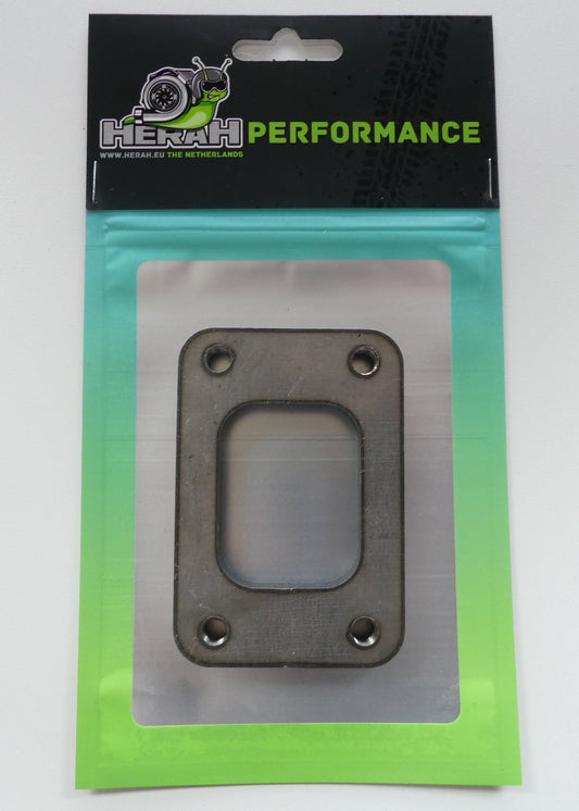 Turbo flange on a Herah Performance packaging with a clear window